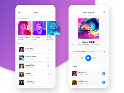 Song list & Music Player