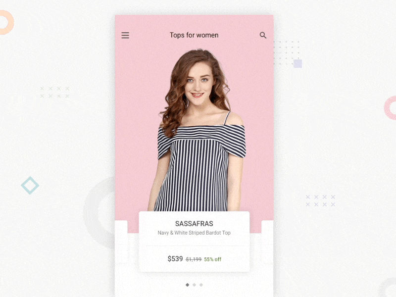 Fashion E Commerce App Exploration animation app design ecommerce fashion interaction ios iphonex mobile