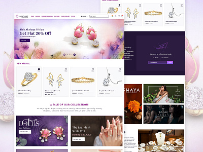 E-commerce website landing page