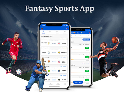 Fantasy Sports App 2 app design app ui daily 100 dailyui dribble dribble shot fantasy material ui sport ui sports sports app