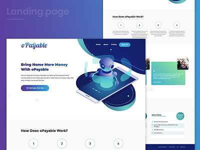 Landing Page dailyui dribbble gradient homepage landing page web web design