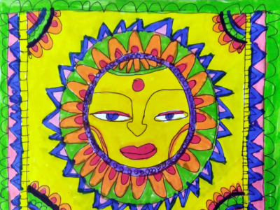 Madubani Art | Sun art madubani madubani art sun trivik krishnan