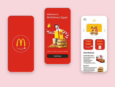 McDelivery Egypt App redesign. adobexd app design macdonalds ui ux
