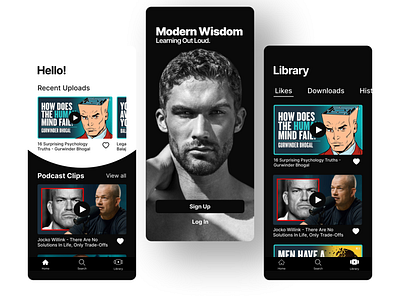 Modern Wisdom - Podcast App Design