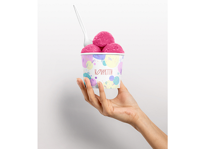 Конфетти. Ice cream parlour. Packaging design