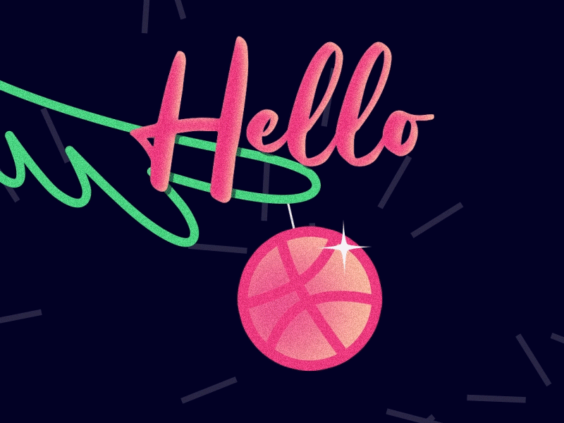 Hello Dribbble! animated gif animation christmas decoration firstshot gif hello dribble illustration motion motion design tree