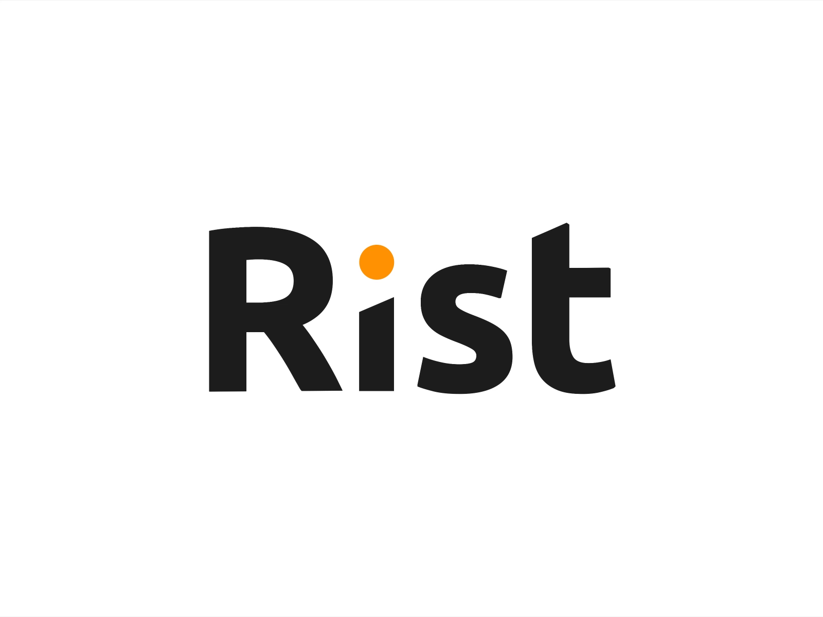 Logo reveal animation for "Rist"