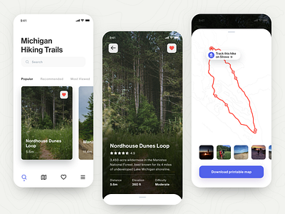 Hiking Trail App Concept