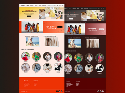 Shopping Website UI - Light & Dark Theme