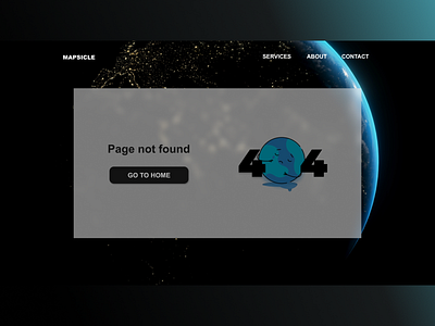 404 Error / Page not found 404 error dark page not found ui web