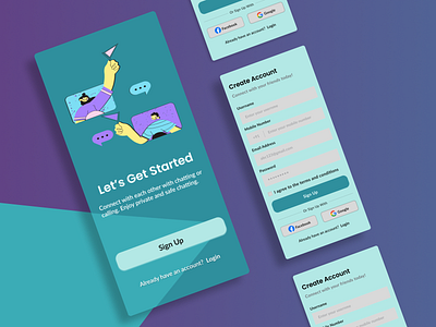 Sign Up Page challenge daily ui mobile sign up ui