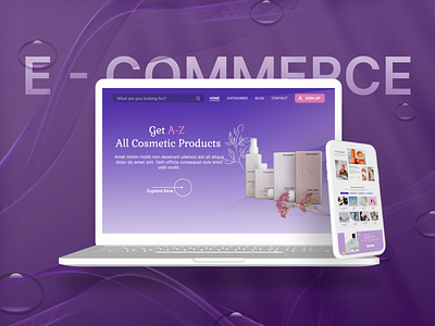 E-commerce Cosmetics web design cosmetics ecommerce light ui web