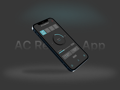 AC Remote App app dark design figma ui