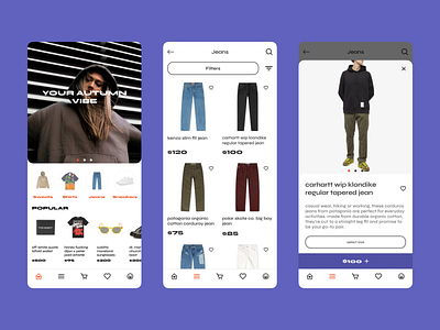 Clothes store app cloth clothes design figma interface products shop store ui uxui