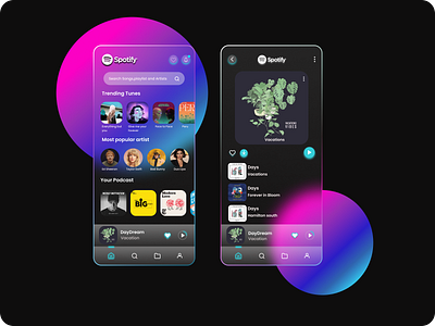 Music App app branding design ui ux
