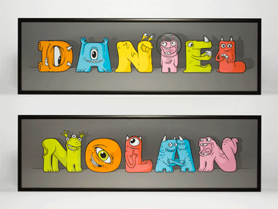 Character Characters characters daniel illustration nolan typography