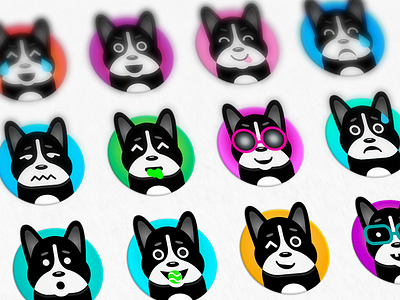 Boston Terrier animal boston terrier design dog doglover emoji geometric icon iphone itunes set sticker tech technology vibrant