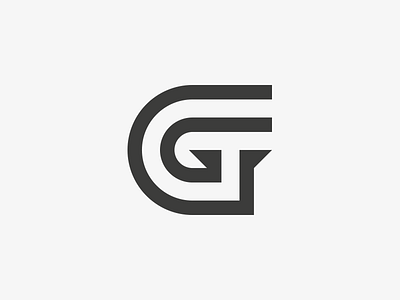 G+T Monogram abstract branding crypto design geometric icon icons industrial logo mark minimal monogram negative space ratio tech technology tecky vector