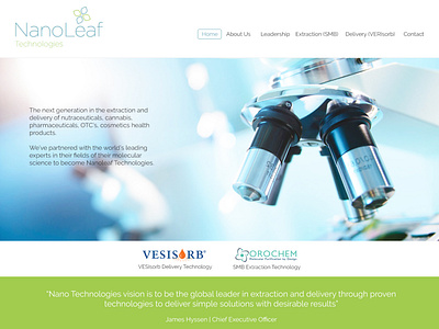 Science Website Design - Clean Website Design