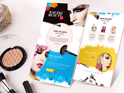 Makeup and Skin Care Product Web Page | UI/UX beauty mockup bussiness colorful ui creative e commerce graphic design home page landing page latest trend layout makeup portfolio products services skincare design uiux user experience web design web page website