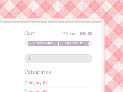 Checkout cart plaid stitch