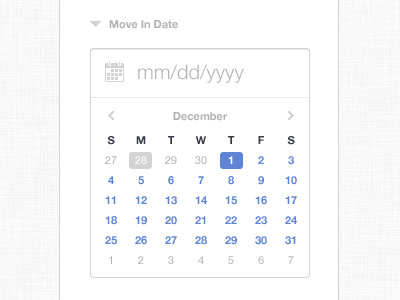 Calendar calendar date ui