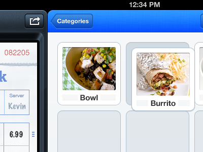 Burrito check food ios ipad menu ui