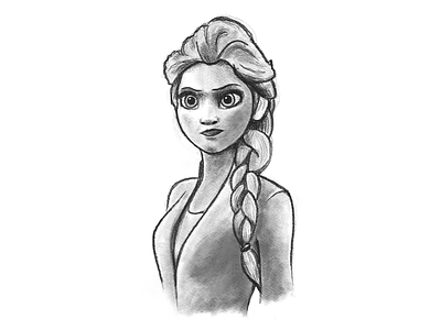 Elsa elsa frozen procreate sketch