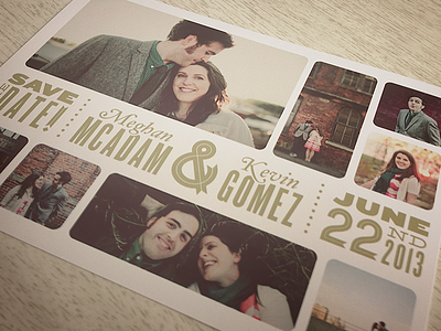 Save The Date engagement photos postcard save the date wedding