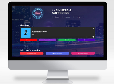 Sinners and Sufferers Website web design website