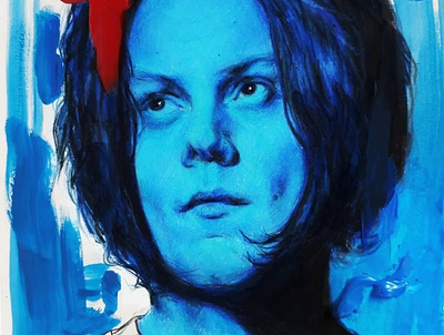 blue bluemonochrome colorpencil jackwhite monochrome traditionalportrait valuestudy