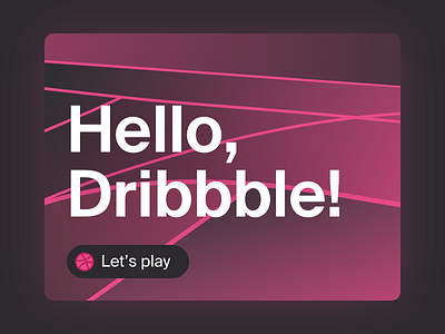 Hello, Dribbble! basketball court card debut ui
