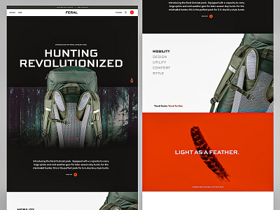 Outdoor Gear Website design homepage hunting outdoors ui ux website