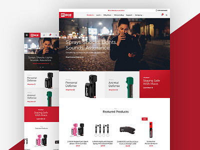 Mace Homepage design homepage landing landing page safety self defense simplistic user experience ux whitespace