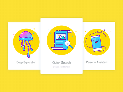 Guide Pages app card deep graphic icon interface intro iphone search ui uidesign