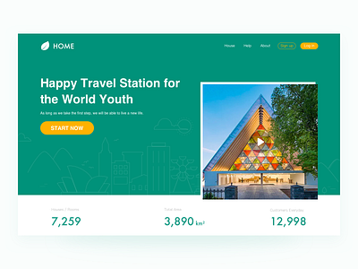 Homepage for City Travel building city homepage interface travel ui uidesign ux webdesign website