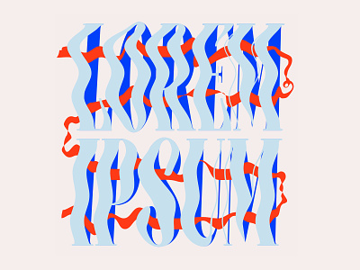 Lorem Ipsum 100dayschallenge 100daysofillustration art concept design distort illustration typo typography vector waves