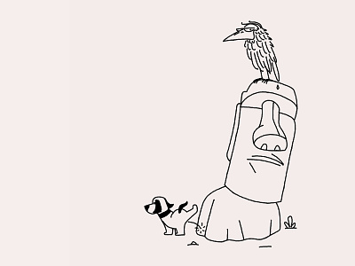 Easter Island 100dayschallenge 100daysofillustration concept design easter island illustration vector
