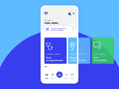 Doctor Finding Medical App Home Screen WIP doctor flat design medical minimal service simple ui ui ux uidesign wip