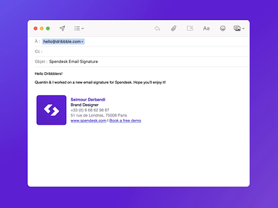 Spendesk Email Signature animation branding design email gif motion graphics signature spendesk