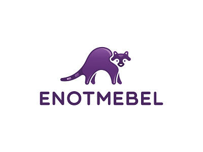 Енот мебель furniture logo raccoon violet