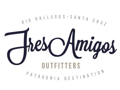 Logo Design Tres Amigos Outfitters design fish illustrator logo patagonian tour
