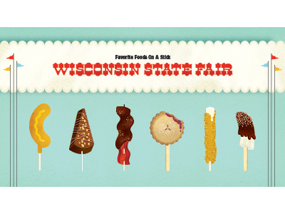 Foods On A Stick | WI State Fair bacon banana cheese cheesecake chocolate corn dog covered fried pbj state fair stick
