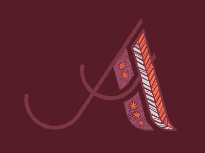 A for my Homie a african flower gambia letter pattern typography