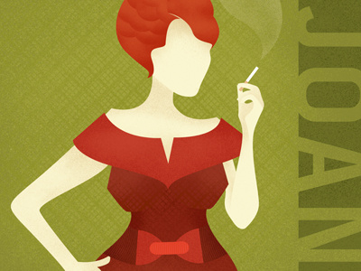 Joan March Madmen-Ness 60s cigarette illustration mad men march madmen ness pattern redhead texture vector vintage