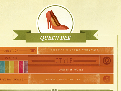 March Madmen-ness Joan Card 60s card heels infographic mad men march madmen ness palette stat texture vintage