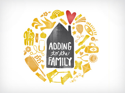 RMHC Logo mcdonalds rmhc house screen print icons heart family hand drawn typography texture