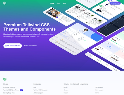 themes.dev - Version 2 landing tailwind tailwindcss website