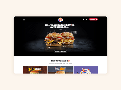 Homepage - Burger King burger delivery design ecommerce food food and drink homepage ui uidesign webdesign website
