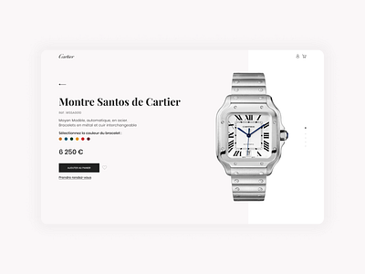 Product Page - Cartier cartier design figma product page sketch ui uidesign watches webdesign website